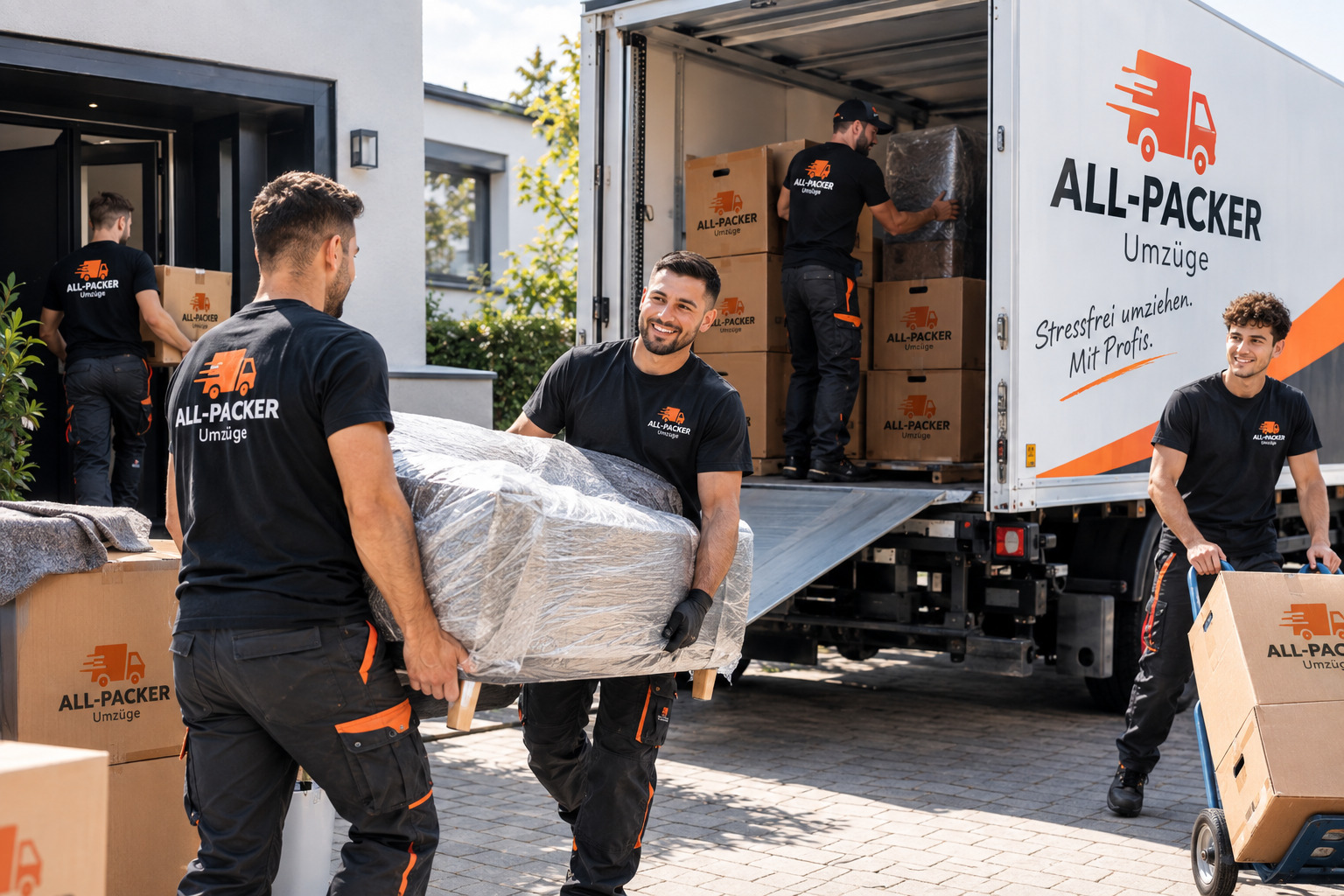All-Packer Umzugsteam Wolfsburg bei der Arbeit